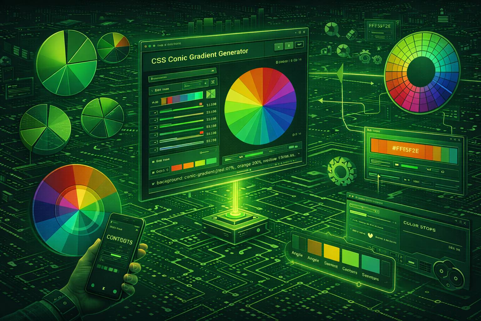 CSS Conic Gradient visualization